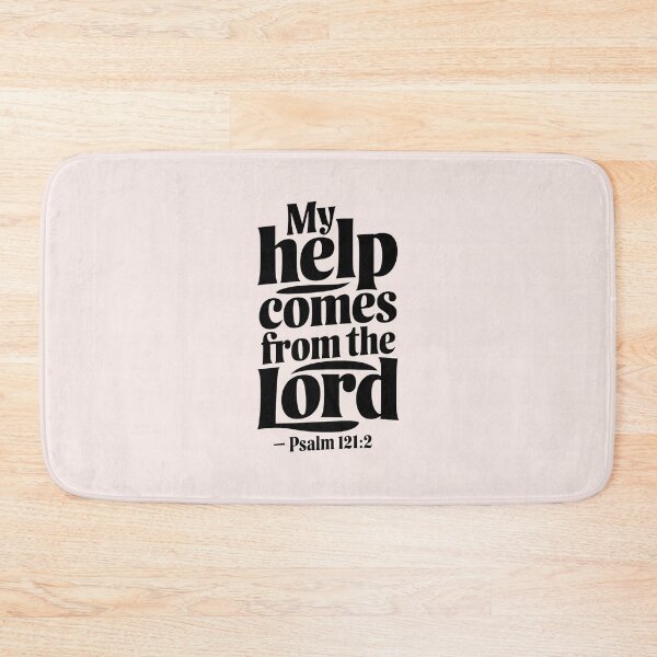 Item preview, My Help Comes from the Lord Psalm 121:2 | Calligraphy Bible Verses Christian Faith Inspirational Design designed and sold by  KnitLuv.