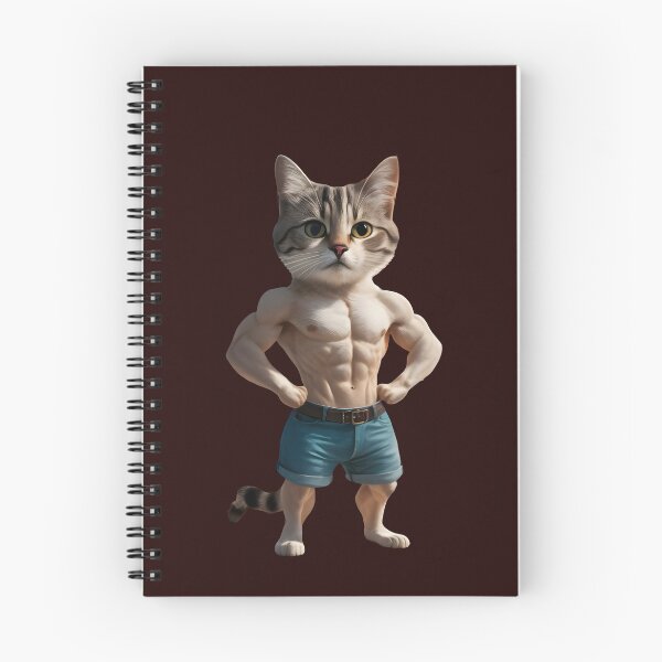 Item preview,  Muscular Cat Bodybuilder in Shorts - Funny Ripped Cat Art designed and sold by NileNova.