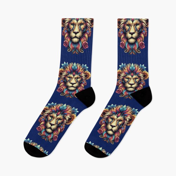 Item preview, Lion Sunflower Roses Colourful Lion in Flowers Magical Fairy designed and sold by alenaz.