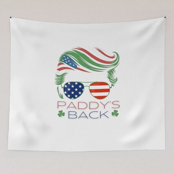 Item preview, Funny Trump Paddy's Back - This funny gift is perfect for Trump fans, Irish humor enthusiasts, and anyone looking for a unique St. Patrick's Day accent. designed and sold by ZyziowskyArt.