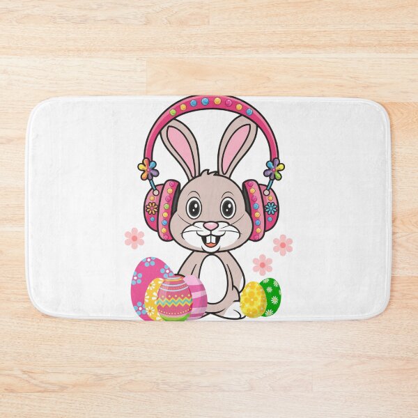 Item preview,  Happy easter rabbit in headphones, listening to music, Rabbit Music Lover, Music Lovers designed and sold by KolorellaS.