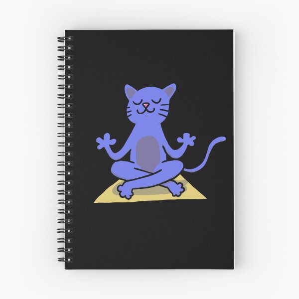 Item preview, Blue Easy Pose Yoga Cat designed and sold by squigglypaw.