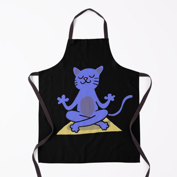 Item preview, Blue Easy Pose Yoga Cat designed and sold by squigglypaw.