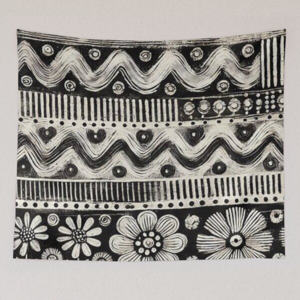 Item preview, Bohemian Mud Cloth Floral Print designed and sold by Shs-Kenya.