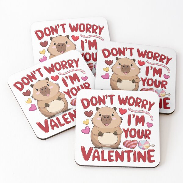 Item preview, Valentine Capybara - Don't Worry, I'm Your Valentine designed and sold by GRABAPSHOP.