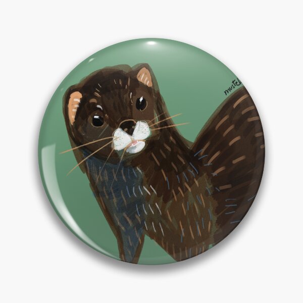 Item preview, Shy European Mink (Mustela lutreola) designed and sold by belettelepink.