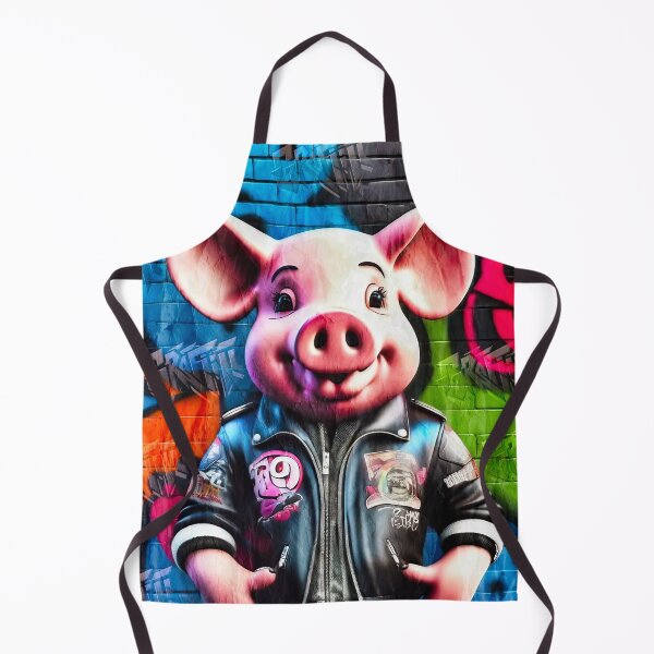 Item preview, Urban Graffiti Street Art Biker Pig designed and sold by Drone-tees.