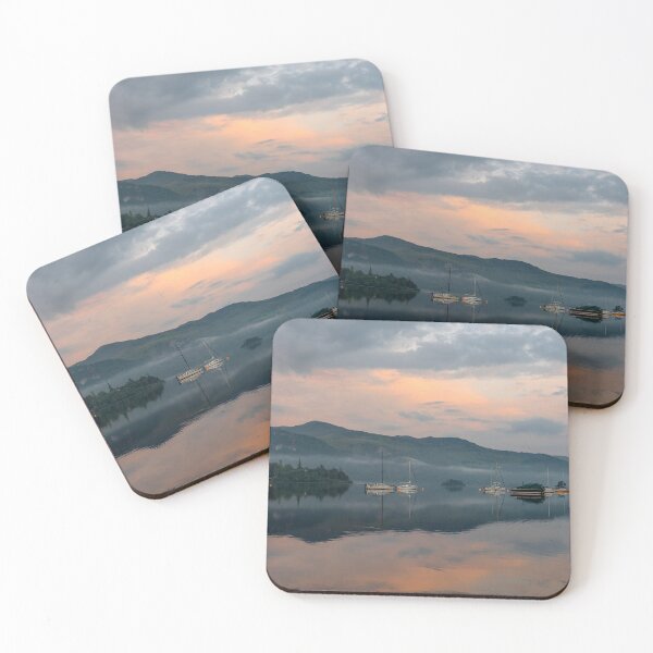Item preview, Tranquil Derwentwater Lakeside at Dusk with Sailboats designed and sold by David Patterson.