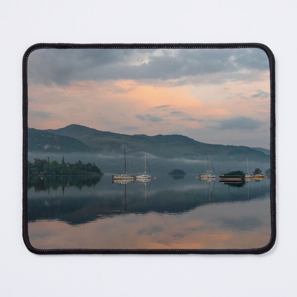 Item preview, Tranquil Derwentwater Lakeside at Dusk with Sailboats designed and sold by David Patterson.