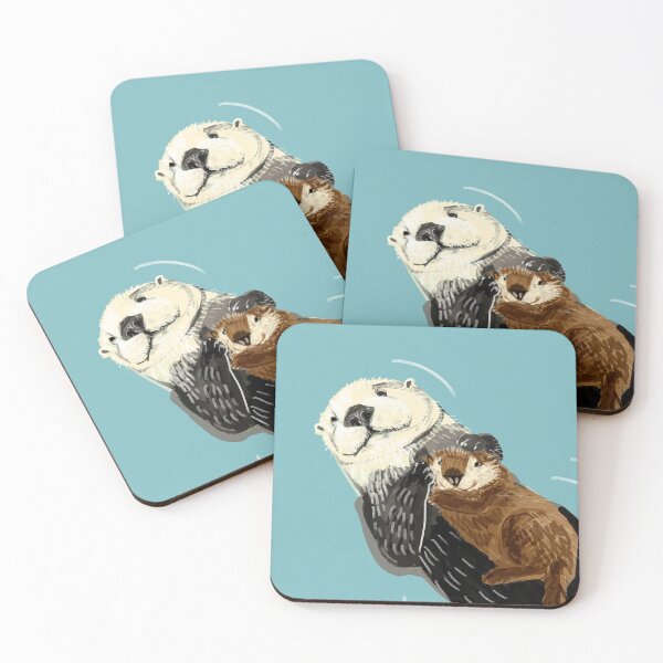 Item preview, Alaska sea otter mom and baby designed and sold by belettelepink.