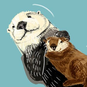 Vorschaubild zum Design Alaska-Seeotter-Mutter und Baby von belettelepink