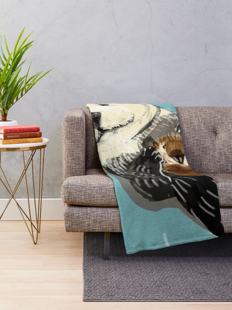 Thumbnail 2 von 6, Fleecedecke, Alaska-Seeotter-Mutter und Baby designt und verkauft von belettelepink.