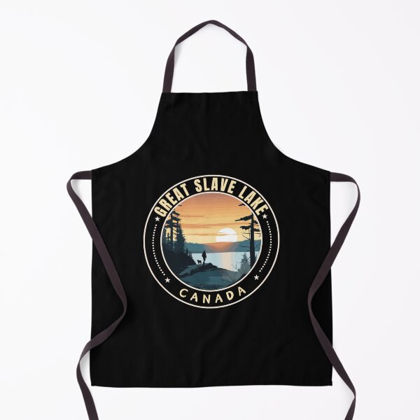 Item preview, Great Slave Lake in Northwest Territories Canada Retro Travel Art Emblem designed and sold by MaateoDesign.