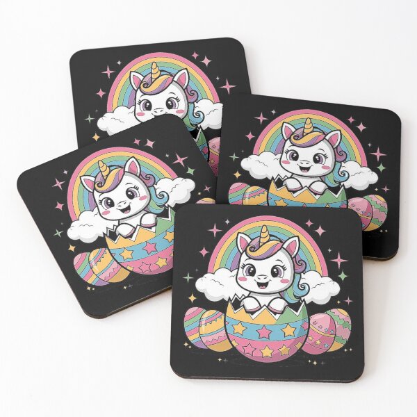 Item preview, Rainbow Unicorn Hatch - Cute Magical Easter Design designed and sold by love3617.