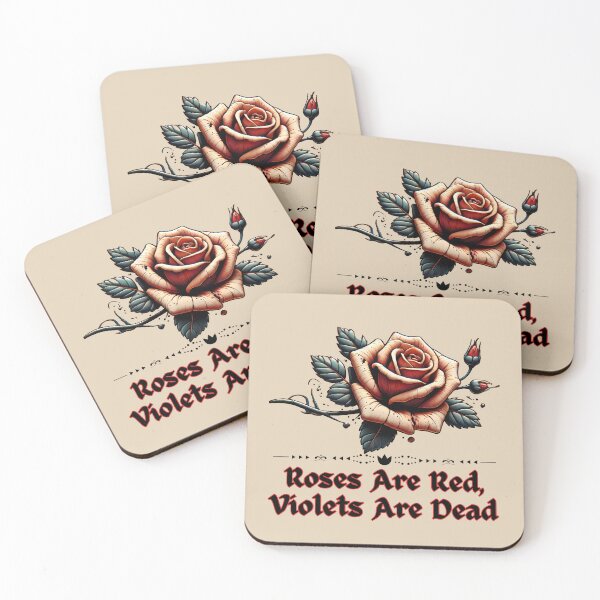 Item preview, Roses Are Red, Violets Are Dead - Dark Floral Humor designed and sold by Dantin.