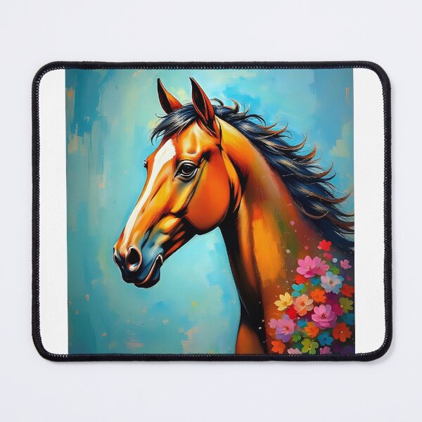 Item preview, Brown Thoroughbred with Flowers designed and sold by Farbenmieze.