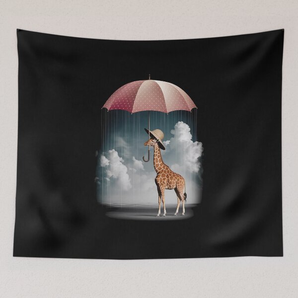 Item preview, Giraffe Under Umbrella Abstraction designed and sold by OskarArts.