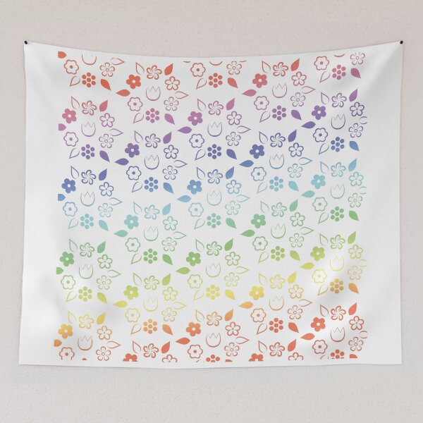 Item preview, Cute Rainbow Spring Flower Lattice Pattern designed and sold by amgraphics.