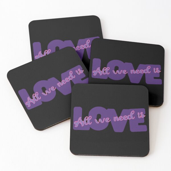 Item preview, All We Need is Love - Purple and Pink designed and sold by FaeryNuff.