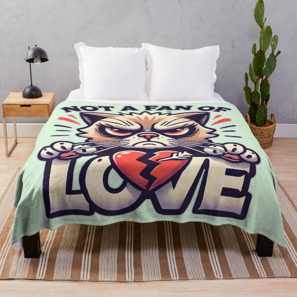 Item preview, Scowling Cat Breaking Hearts: Definitely Not a Fan of Love designed and sold by CoolVisionStd.