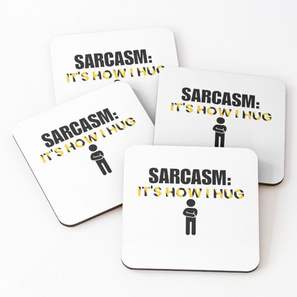 Item preview, Sarcasm: It's How I Hug - Funny Stick Figure Caution designed and sold by LuxeGraphix.