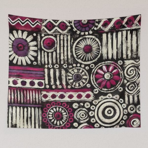 Item preview, Afro-Bohemian Mud Cloth Floral Pattern  designed and sold by Shs-Kenya.