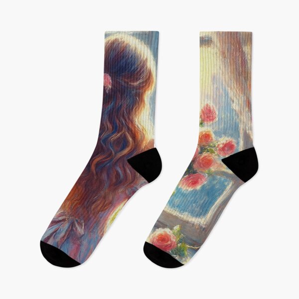 Item preview, The Girl with roses at the window designed and sold by aleksandr13.