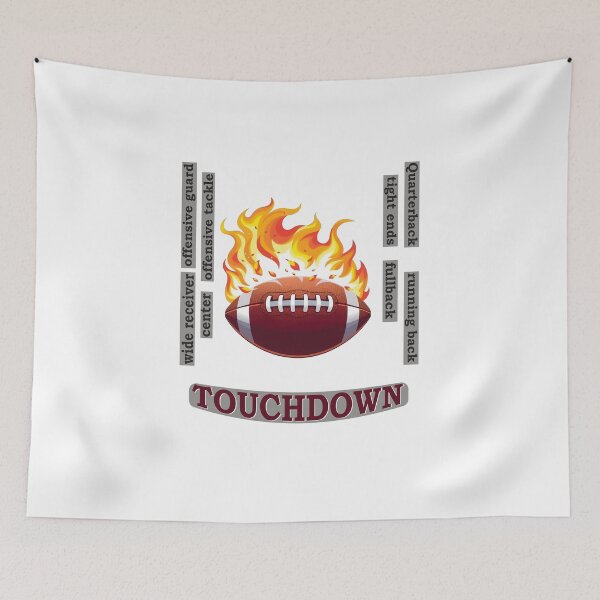 Item preview, Fiery American Football Ball designed and sold by GiCapgraphics.