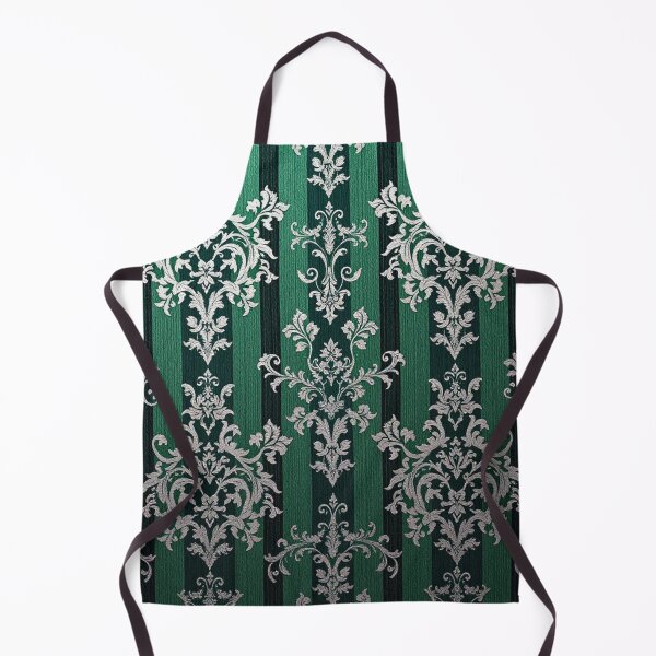 Item preview, Green Striped Silver Ombre Damask designed and sold by DesignsByPrnces.