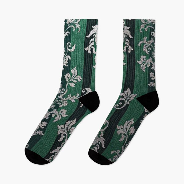Item preview, Green Striped Silver Ombre Damask designed and sold by DesignsByPrnces.