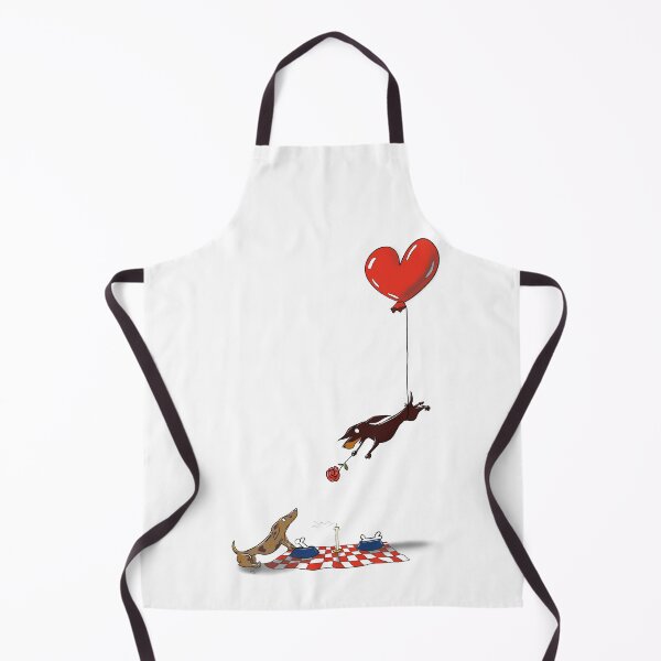 Item preview, ‘Love Lifts Us Up’ Romantic Dachshund Cartoon designed and sold by Tea&Zoomies.