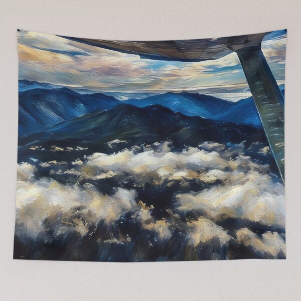 Item preview, Cascade Mountain Flying Clouds (Pastel) designed and sold by flyscenicair.