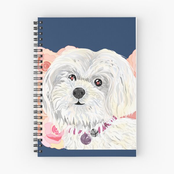 Item preview, White Maltese Dog Portrait designed and sold by Dancesevillanas.