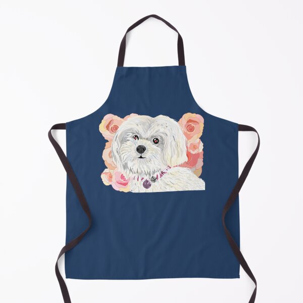 Item preview, White Maltese Dog Portrait designed and sold by Dancesevillanas.