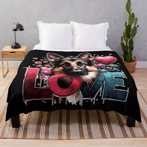 Item preview, Love German Shepherd Dog Valentines Day designed and sold by TomFrontierArt.