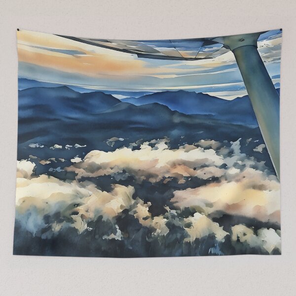 Item preview, Cascade Mountain Flying Clouds (Watercolor) designed and sold by flyscenicair.