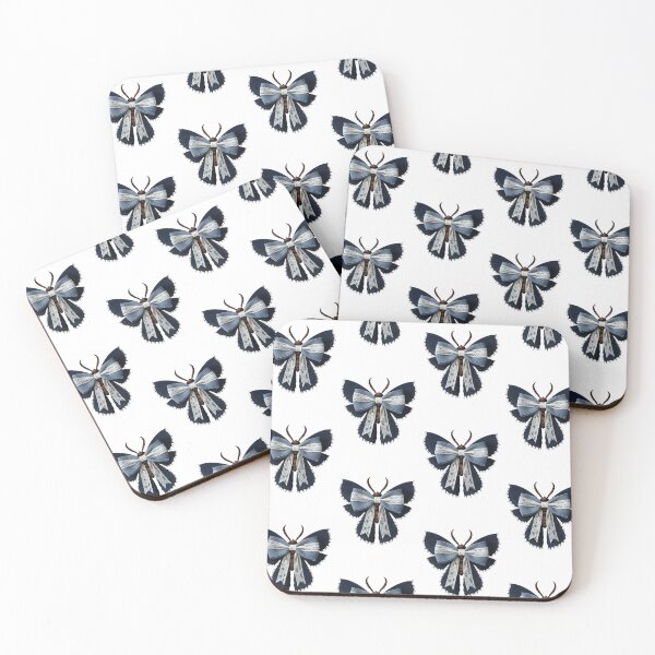 Item preview, Denim Moth x Butterfly Fusion Bow - Elegance in Textiles and Nature - Pattern designed and sold by pixelated_echoes.