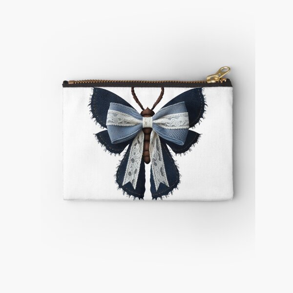 Item preview, Denim Moth x Butterfly Fusion - Elegance in Textiles and Nature designed and sold by pixelated_echoes.