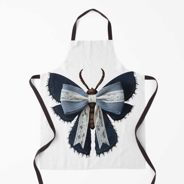 Item preview, Denim Moth x Butterfly Fusion - Elegance in Textiles and Nature designed and sold by pixelated_echoes.