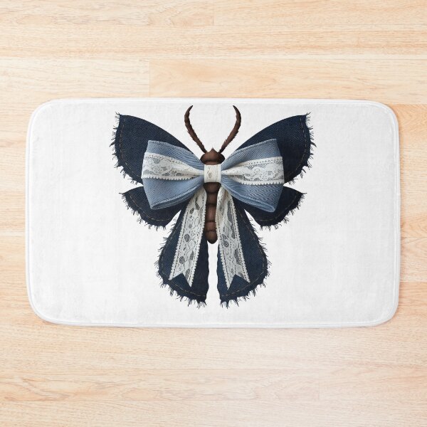 Item preview, Denim Moth x Butterfly Fusion - Elegance in Textiles and Nature designed and sold by pixelated_echoes.