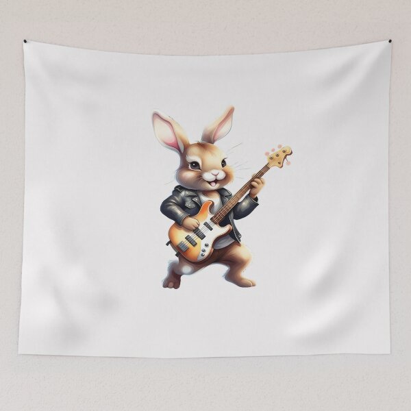 Item preview, Rabbit plays the guitar, Bass guitar, Musician , Guitar Teacher, Music Lover, Guitar Player, Guitar Student designed and sold by KolorellaS.