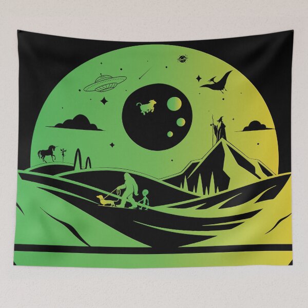 Item preview, Surreal Adventures in Dreamland - Green and Yellow designed and sold by FaeryNuff.