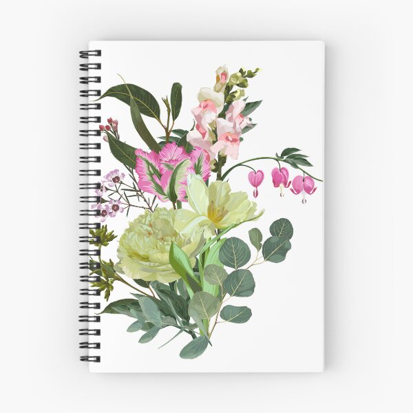 Item preview, Hand drawn illustration of a beautiful peonies and tropical flowers , eucaliptus branch bouquet. designed and sold by MatyKotiv.