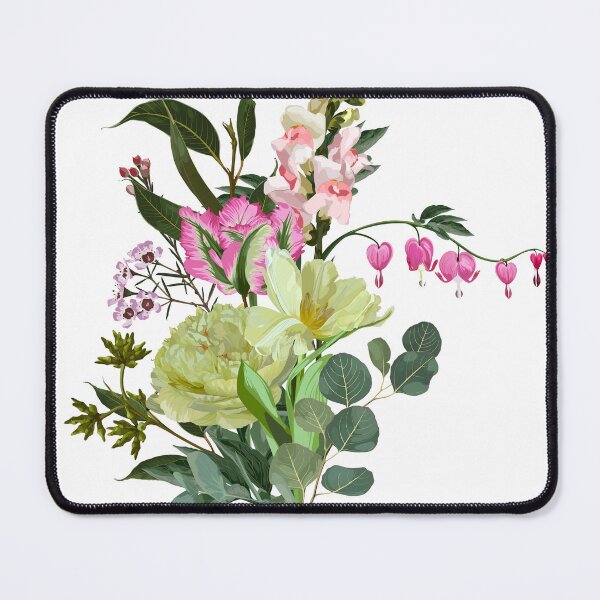 Item preview, Hand drawn illustration of a beautiful peonies and tropical flowers , eucaliptus branch bouquet. designed and sold by MatyKotiv.