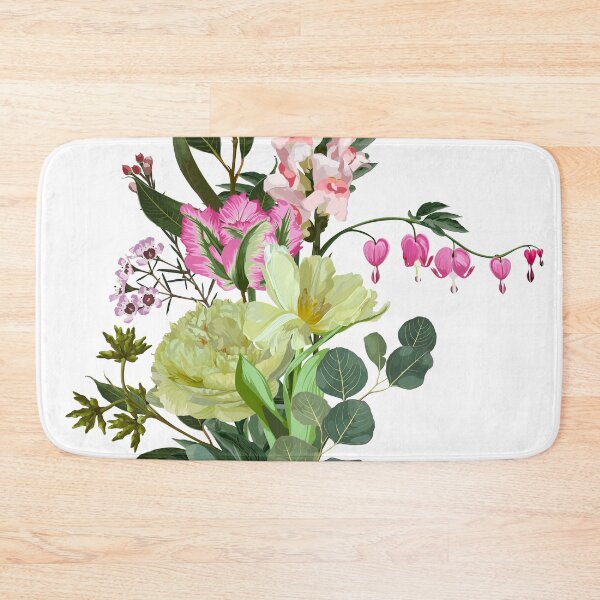Item preview, Hand drawn illustration of a beautiful peonies and tropical flowers , eucaliptus branch bouquet. designed and sold by MatyKotiv.
