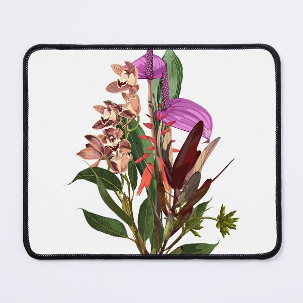 Item preview, Hand drawn illustration of a beautiful tropical flowers, eucaliptus branch bouquet.  designed and sold by MatyKotiv.