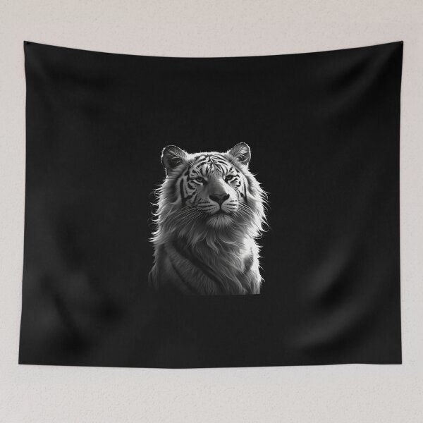 Item preview, Cute Black and White Tiger designed and sold by SMARTKIT  DESIGNAGENCY.