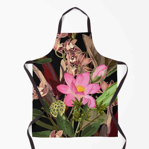 Artikelvorschau, Florales nahtloses Muster mit Protea, Lotusblüten und Magnolienzweig mit Blättern. entworfen und verkauft von MatyKotiv.