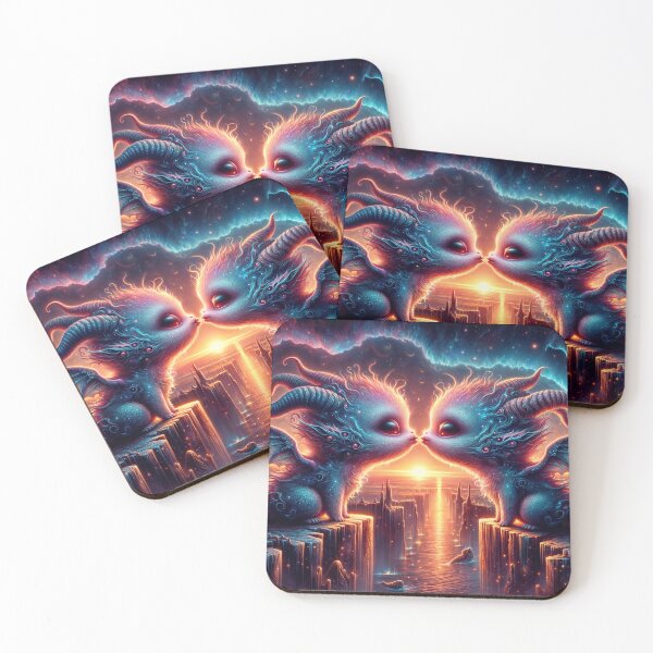 Item preview, Cosmic Encounter of Cute Creatures designed and sold by Seve-IA.