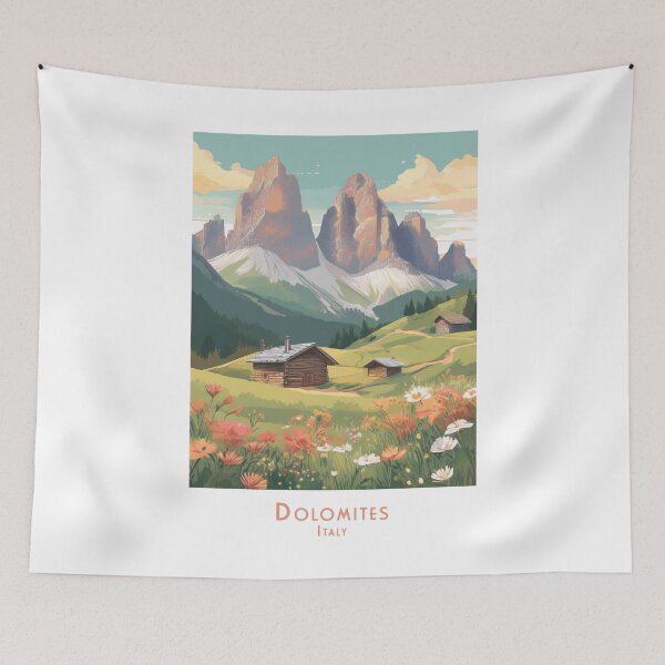 Item preview, Vintage summer dreams in the Dolomites – Alpine panorama retro charm and minimalist style designed and sold by pod24.